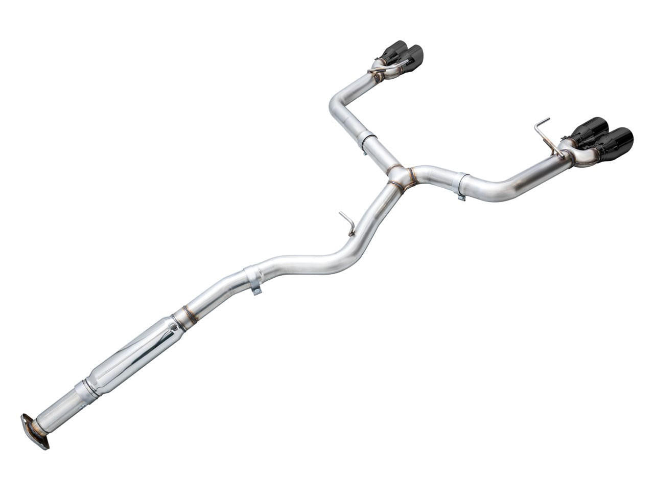 AWE Track Edition Exhaust for VB Subaru WRX - Diamond Black Tips - Apollo Off-Road