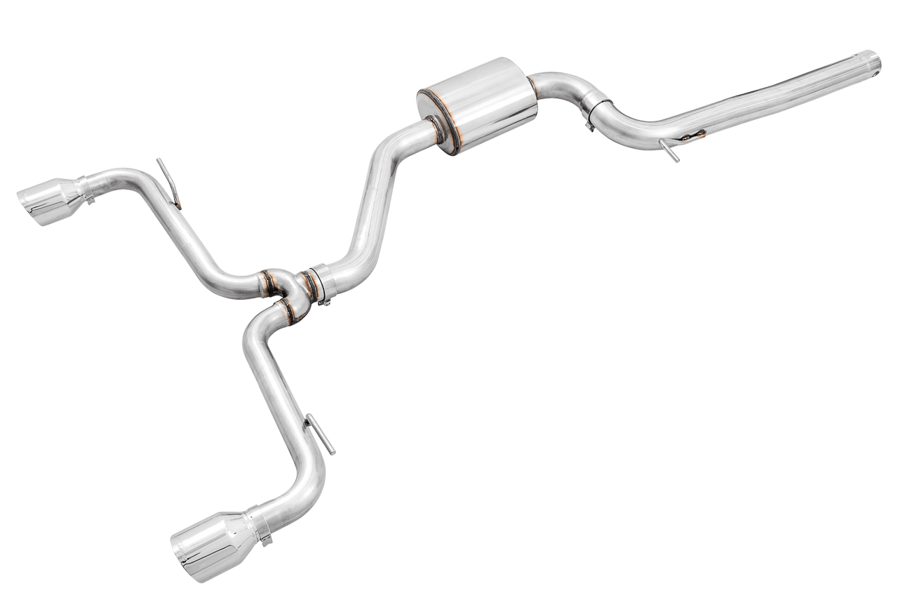 AWE Track Edition Exhaust for VW MK7.5 GTI - Chrome Silver Tips - Apollo Off-Road