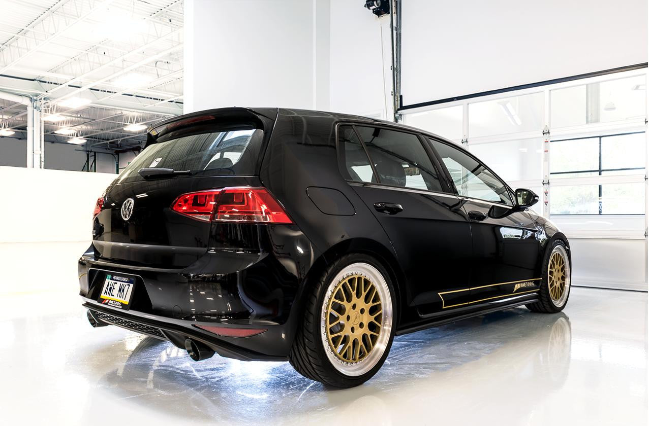 AWE Track Edition Exhaust for VW MK7.5 GTI - Diamond Black Tips - Apollo Off-Road