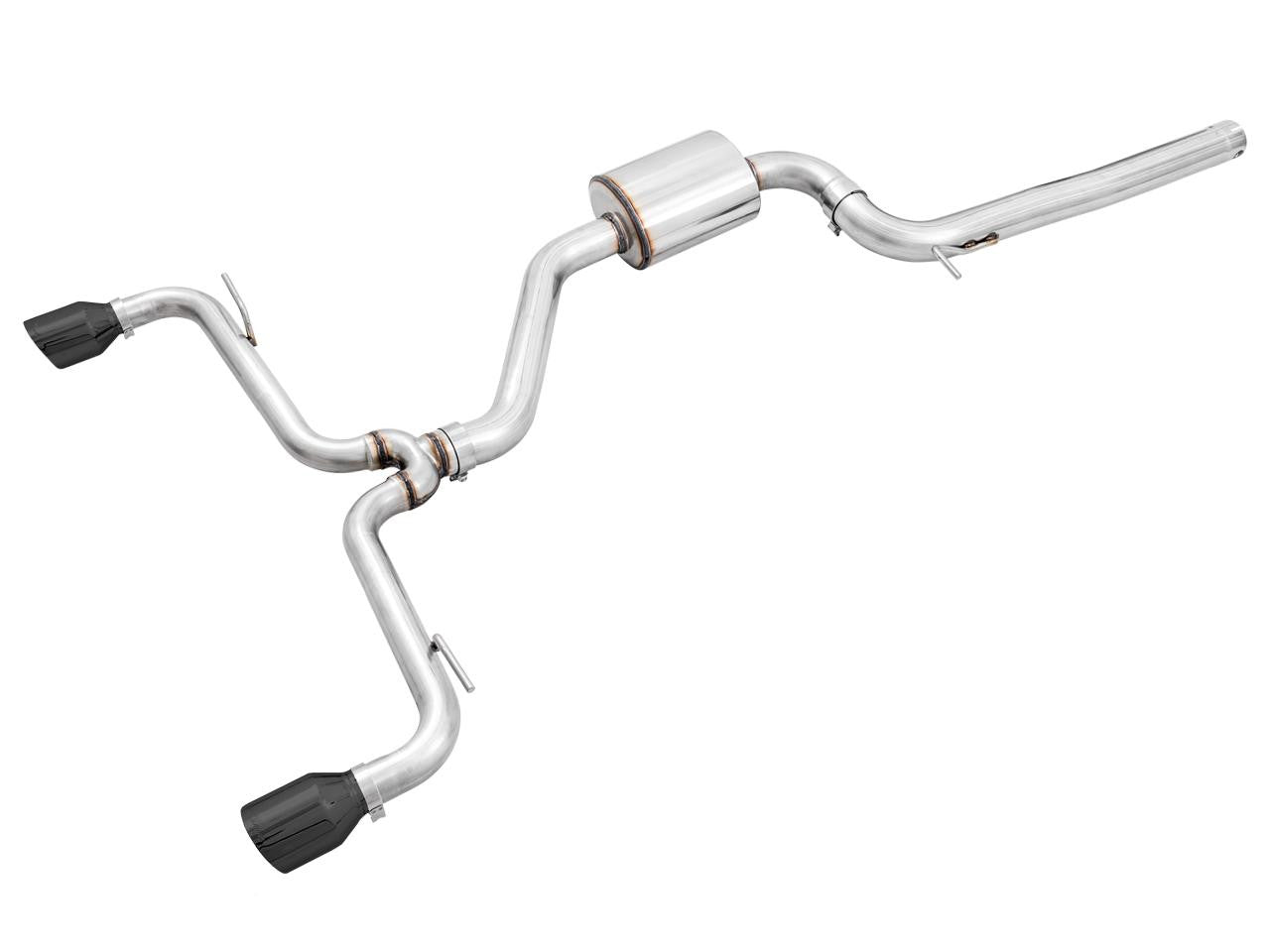 AWE Track Edition Exhaust for VW MK7.5 GTI - Diamond Black Tips - Apollo Off-Road