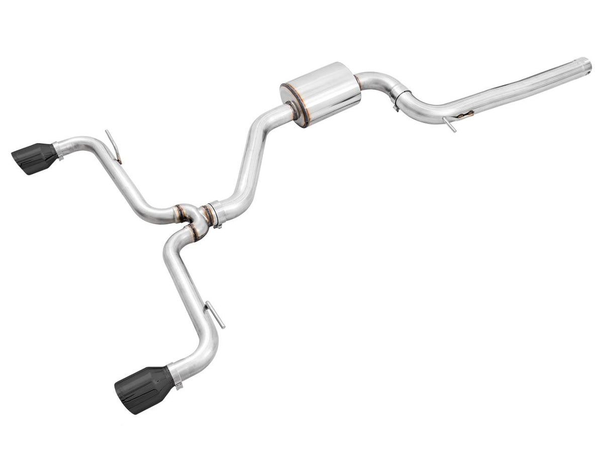 AWE Track Edition Exhaust for VW MK7.5 GTI - Diamond Black Tips - Apollo Off-Road
