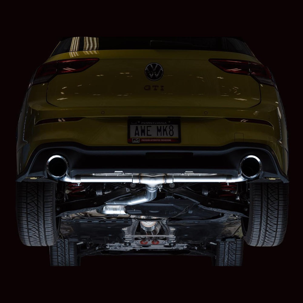 AWE Track Edition Exhaust for VW MK8 GTI - Chrome Silver Tips - Apollo Off-Road