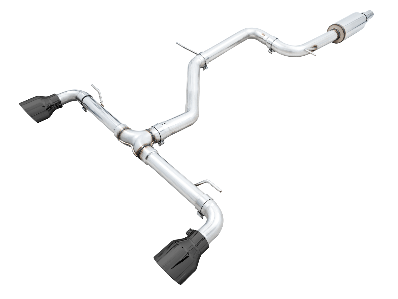 AWE Track Edition Exhaust for VW MK8 GTI - Diamond Black Tips - Apollo Off-Road