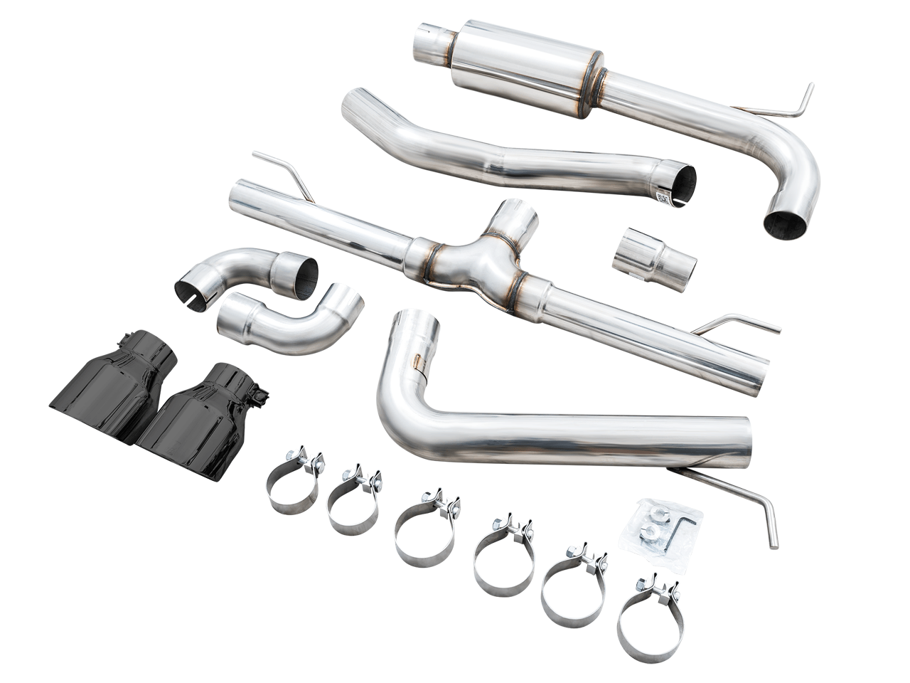 AWE Track Edition Exhaust for VW MK8 GTI - Diamond Black Tips - Apollo Off-Road