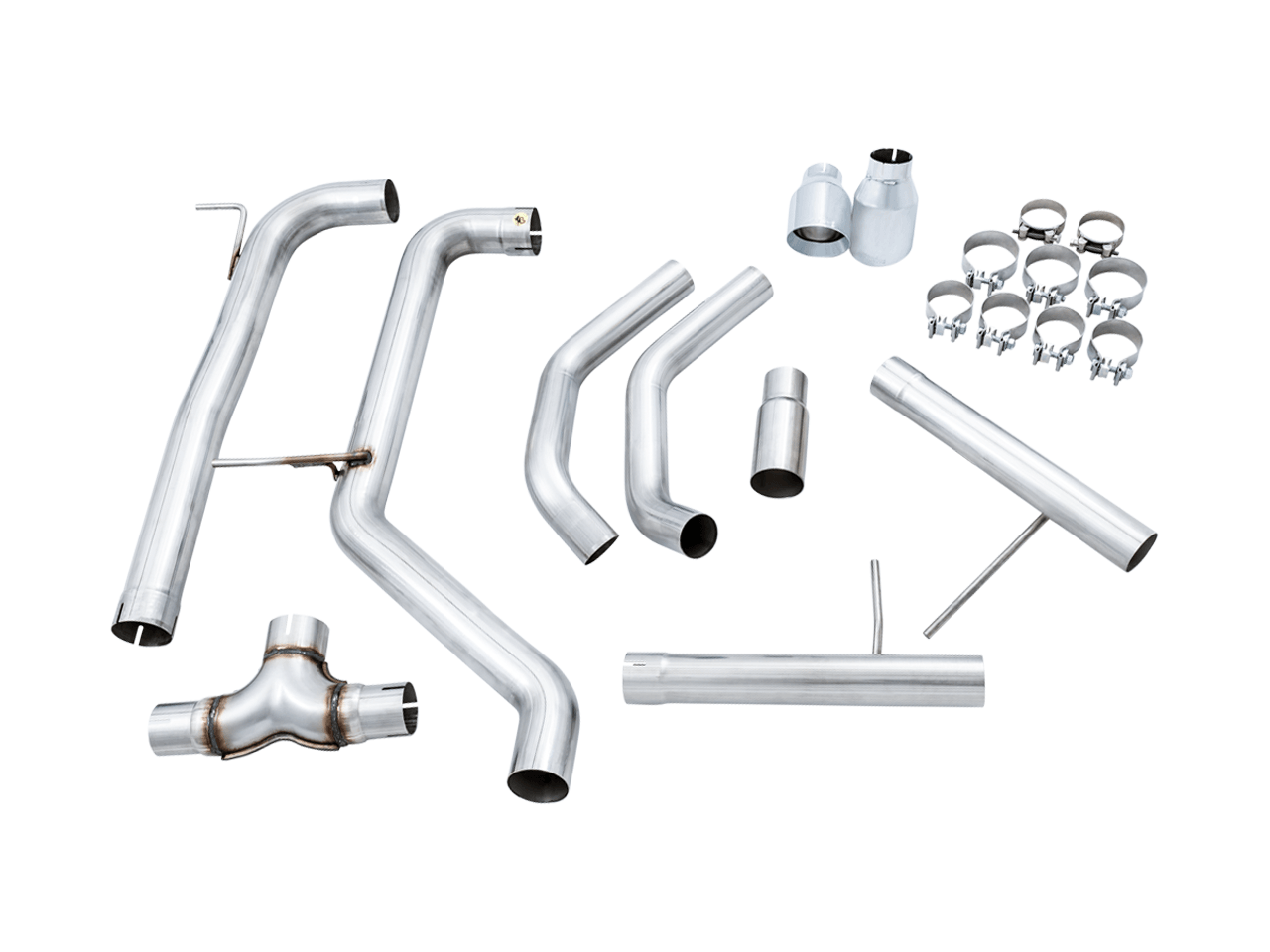 AWE Track Edition Exhaust - Non-Resonated - for MK7 Jetta GLI w- Stock Downpipe - Chrome Silver Tips - Apollo Off-Road