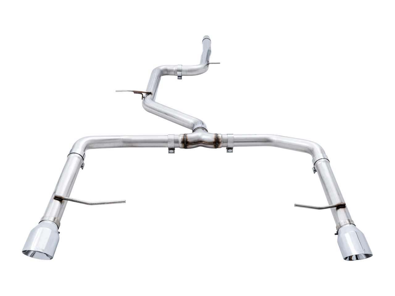 AWE Track Edition Exhaust - Non-Resonated - for MK7 Jetta GLI w- Stock Downpipe - Chrome Silver Tips - Apollo Off-Road