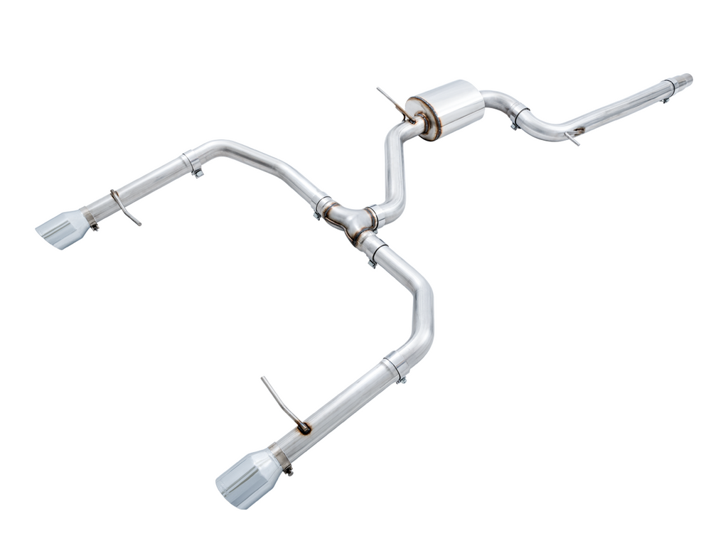AWE Track Edition Exhaust - Resonated - for MK7 Jetta GLI w- High Flow Downpipe (not included) - Chrome Silver Tips - Apollo Off-Road