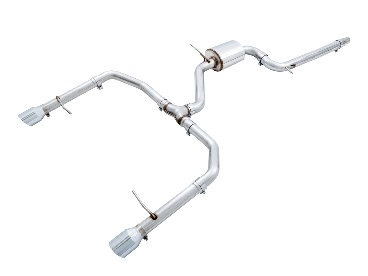 AWE Track Edition Exhaust - Resonated - for MK7 Jetta GLI w- High Flow Downpipe (not included) - Chrome Silver Tips - Apollo Off-Road