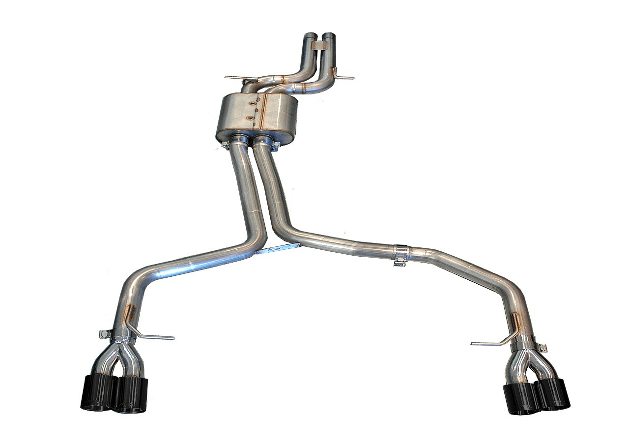 AWE Track Edition Exhaust System for B8 S5 4.2L - Chrome Silver Tips - Apollo Off-Road