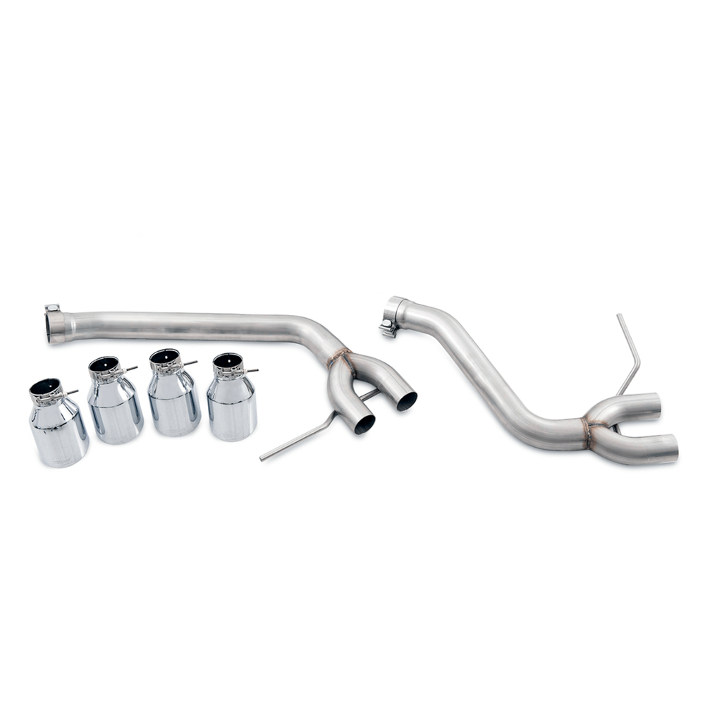 AWE Track Edition Exhaust System for Porsche Macan S - GTS - Turbo - Chrome Silver 102mm Tips - Apollo Off-Road