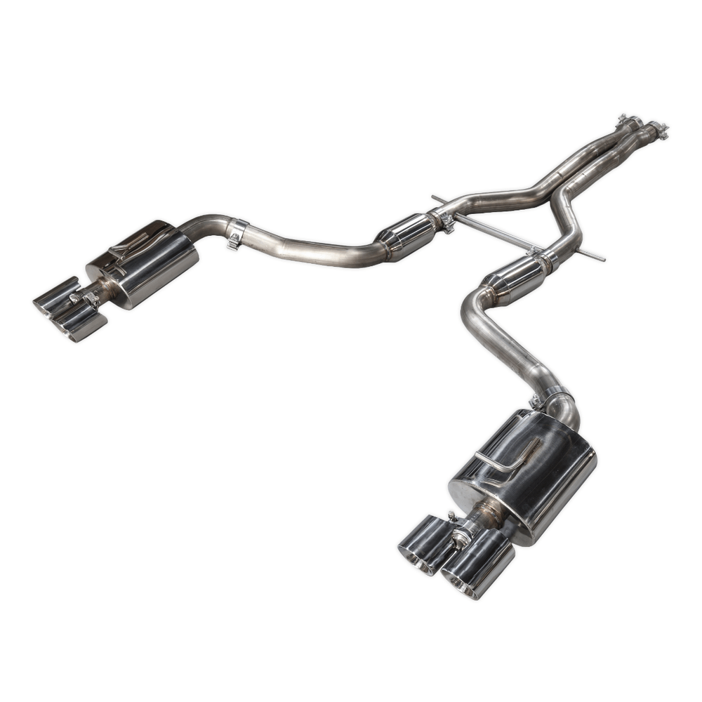 AWE Track Edition Performance Exhaust System for 970 Panamera Turbo - Chrome Silver Tips - Apollo Off-Road