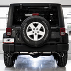 AWE Tread Edition Axleback Dual Exhaust for Jeep JK-JKU 3.6L - Chrome Silver Tips - Apollo Off-Road