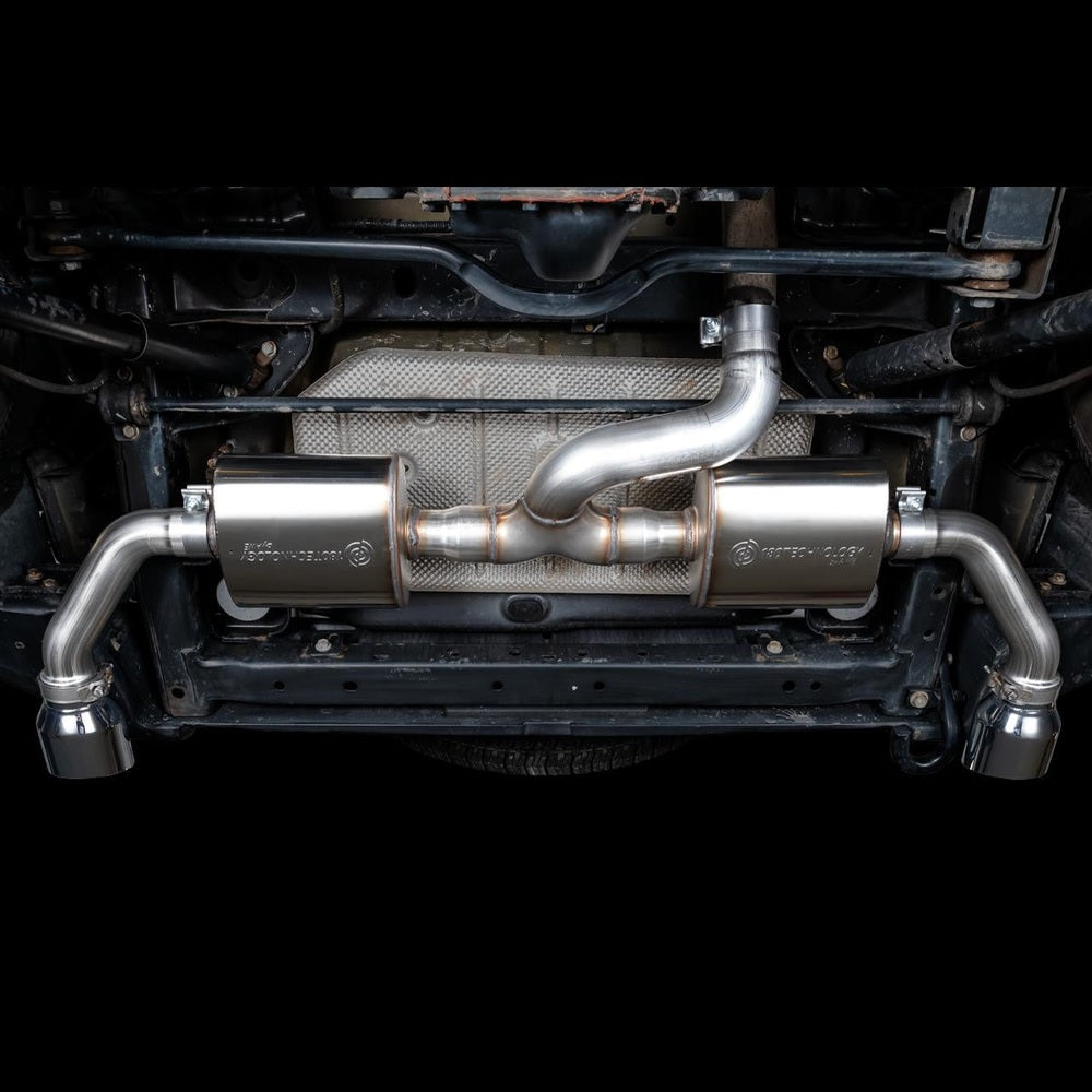 AWE Tread Edition Axleback Dual Exhaust for Jeep JK-JKU 3.6L - Chrome Silver Tips - Apollo Off-Road