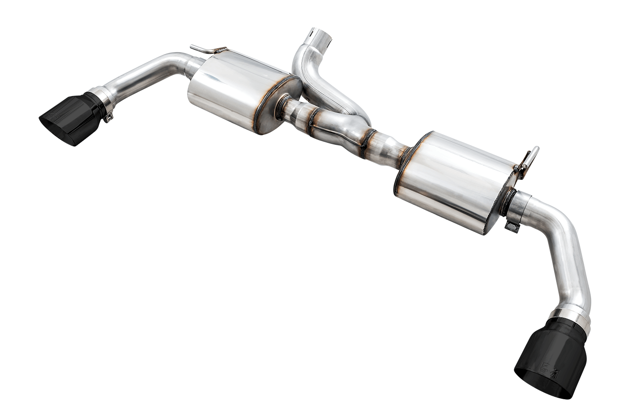 AWE Tread Edition Axleback Dual Exhaust for Jeep JK-JKU 3.6L - Diamond Black Tips - Apollo Off-Road