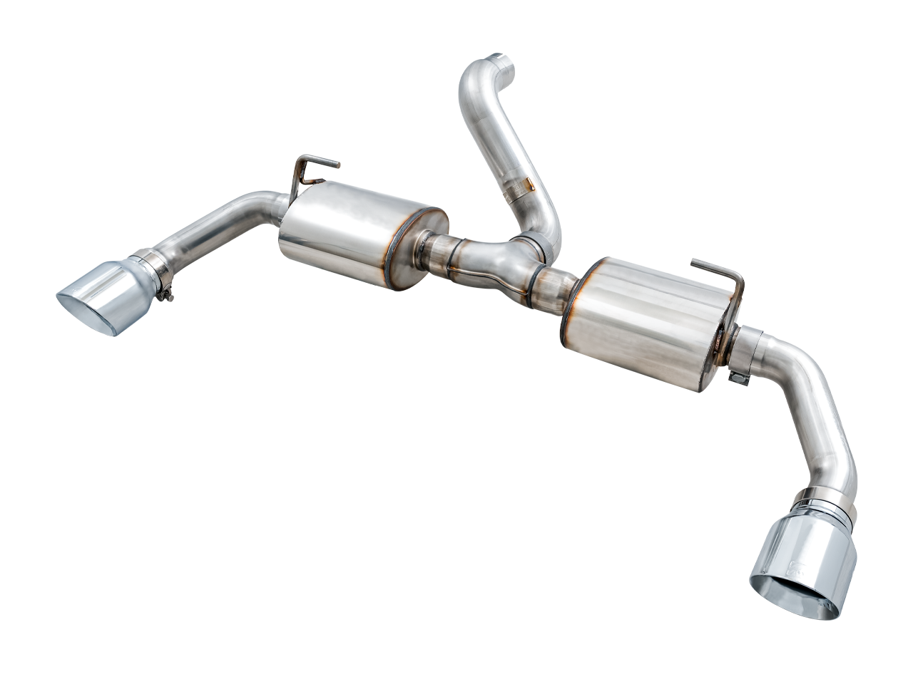 AWE Tread Edition Axleback Dual Exhaust for Jeep JL-JLU 3.6L-2.0T - Chrome Silver Tips - Apollo Off-Road