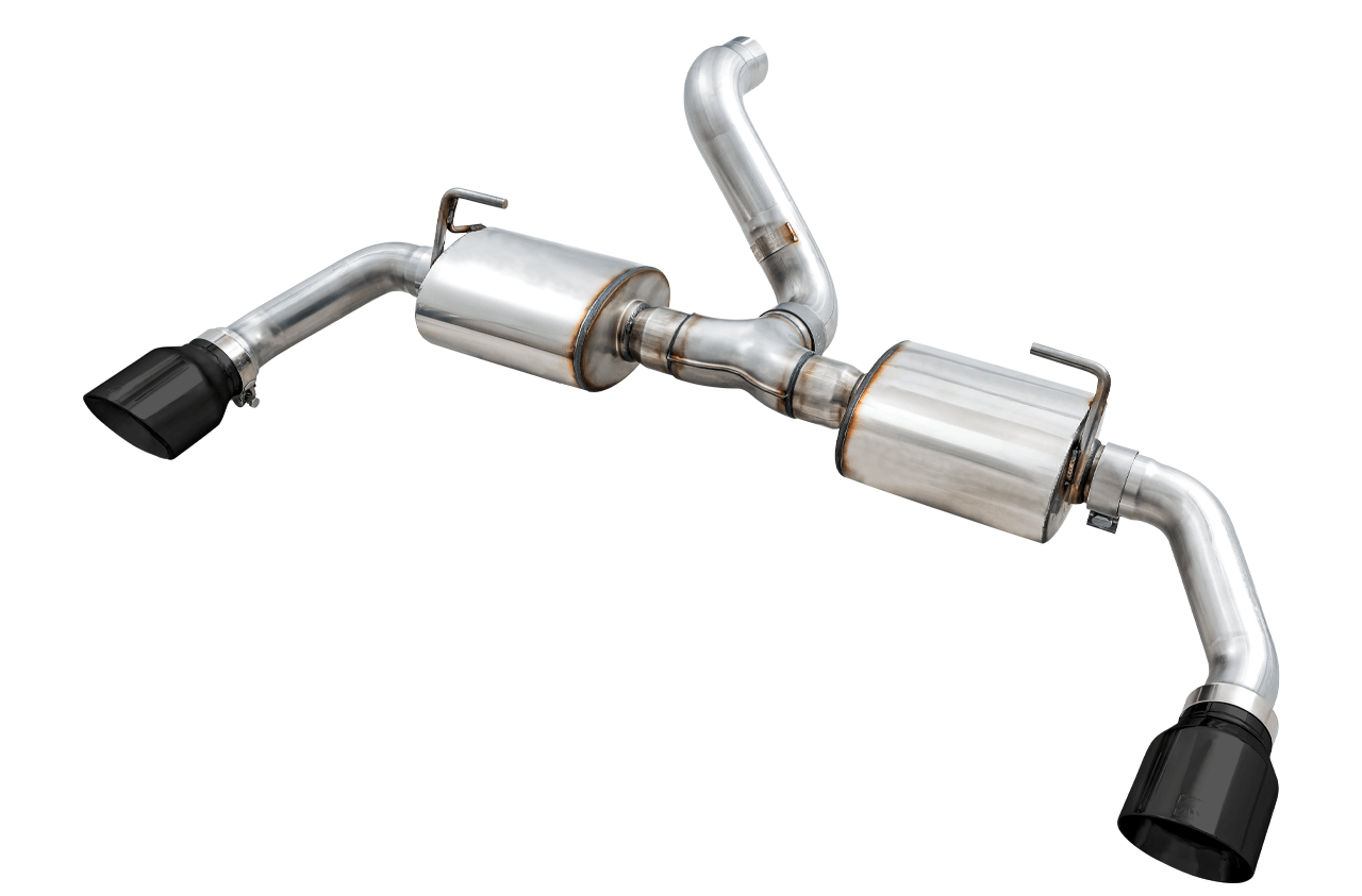 AWE Tread Edition Axleback Dual Exhaust for Jeep JL-JLU 3.6L-2.0T - Diamond Black Tips - Apollo Off-Road