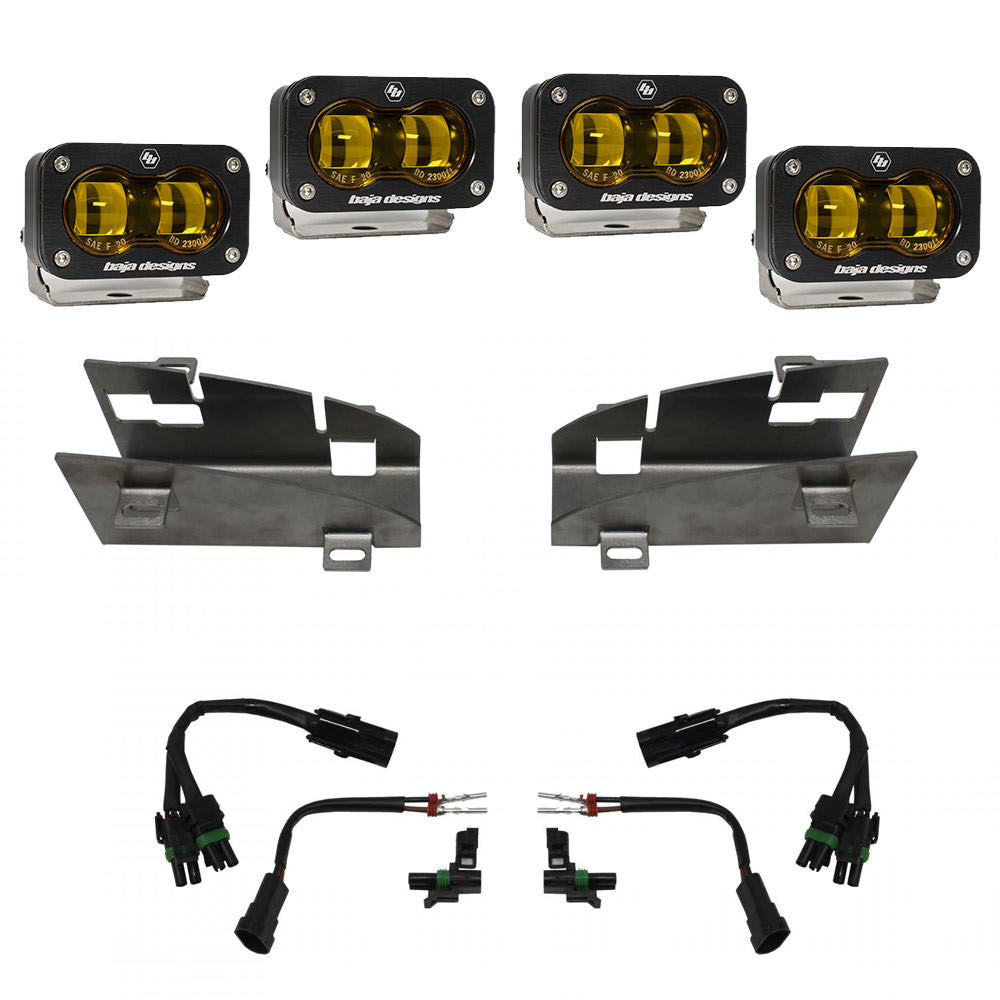 Baja Designs 2019+ Dodge Ram Rebel-TRX Dual S2 SAE Fog Pocket Light Kit - Apollo Off-Road
