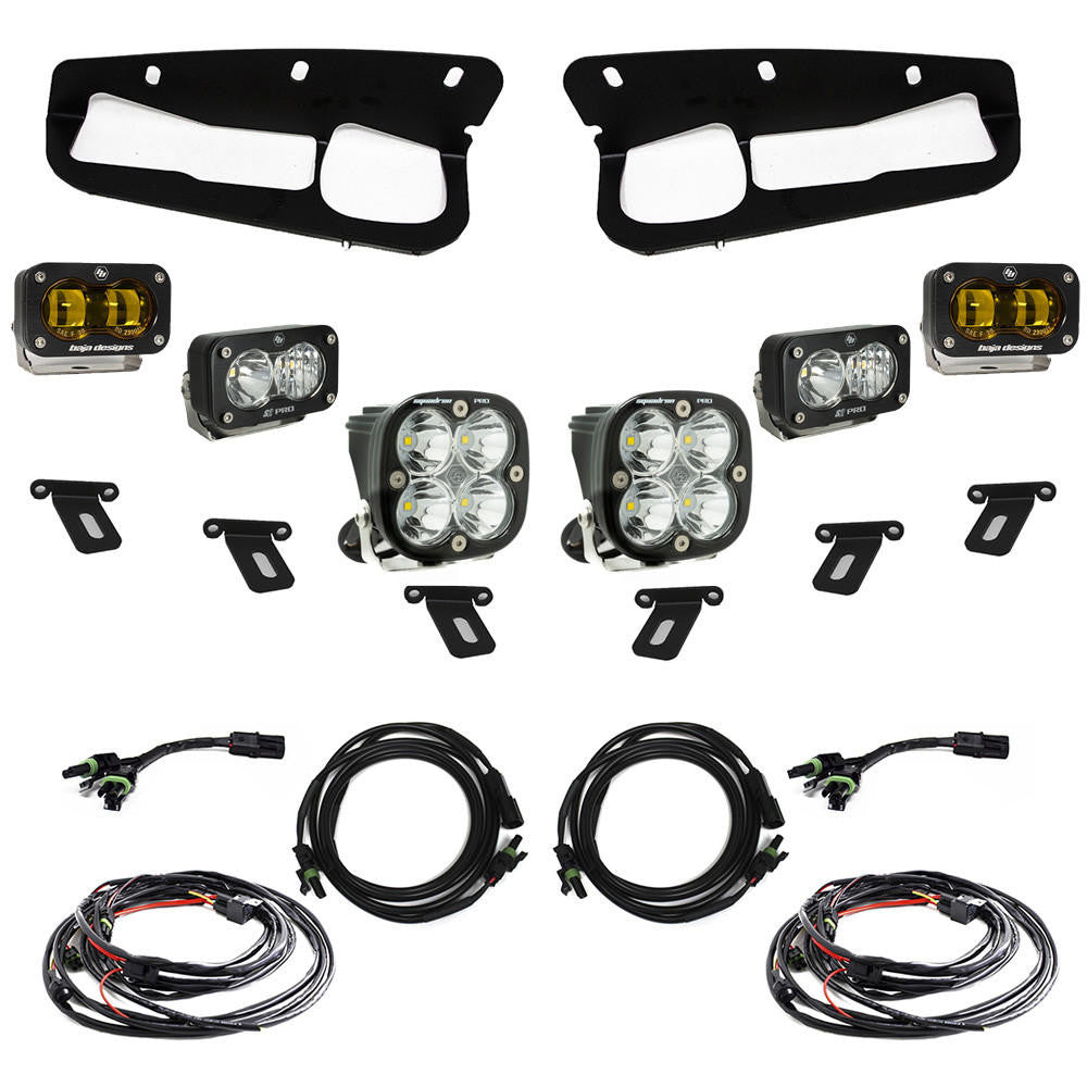 Baja Designs 2021+ Ford Bronco (Steel Bumper) S2 SAE "Pro" Fog Pocket Light Kit - Apollo Off-Road