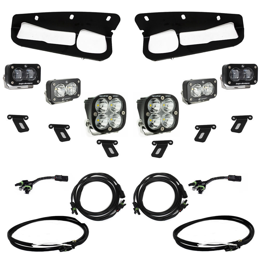 Baja Designs 2021+ Ford Bronco (Steel Bumper) S2 SAE "Sportsmen" Fog Pocket Light Kit - Apollo Off-Road