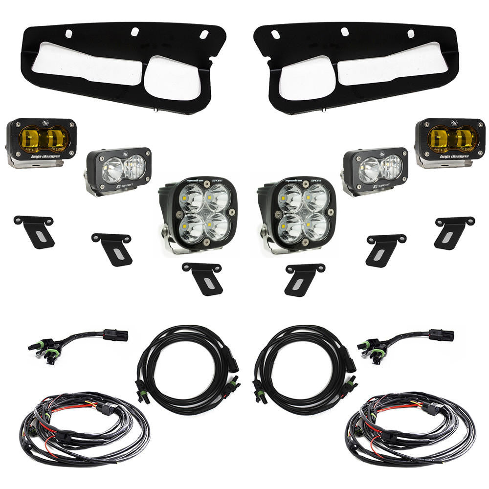 Baja Designs 2021+ Ford Bronco (Steel Bumper) S2 SAE "Sportsmen" Fog Pocket Light Kit - Apollo Off-Road