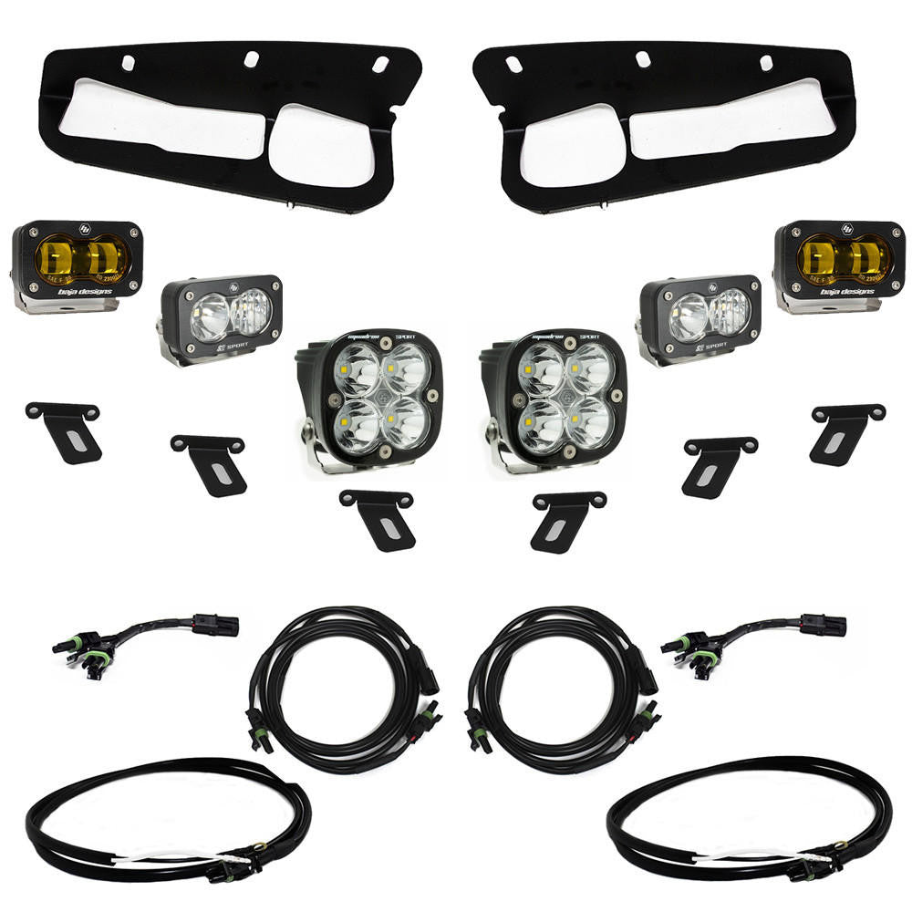 Baja Designs 2021+ Ford Bronco (Steel Bumper) S2 SAE "Sportsmen" Fog Pocket Light Kit - Apollo Off-Road