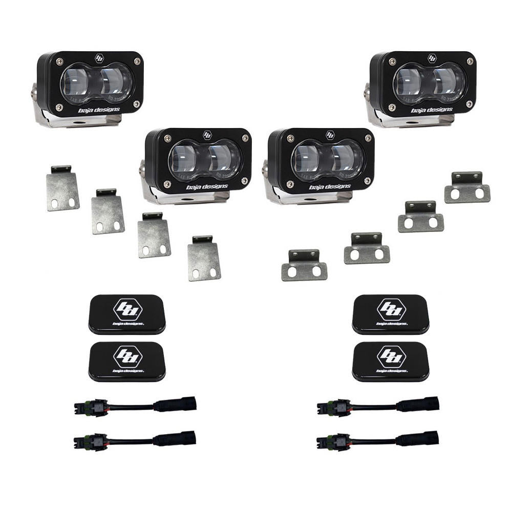 Baja Designs 2021+ Ford F-150 Raptor & 2022+ Bronco Raptor S2 SAE Dual Fog Pocket Kit - Apollo Off-Road