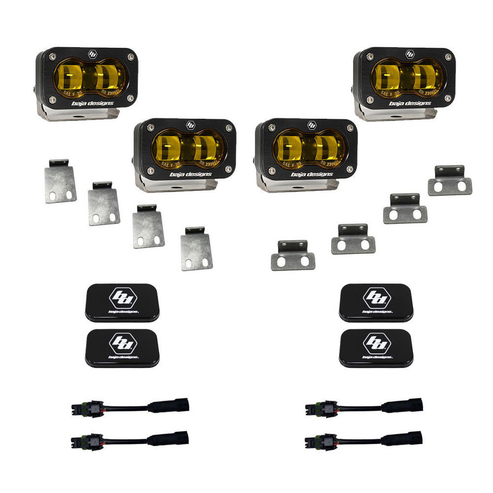 Baja Designs 2021+ Ford F-150 Raptor & 2022+ Bronco Raptor S2 SAE Dual Fog Pocket Kit - Apollo Off-Road