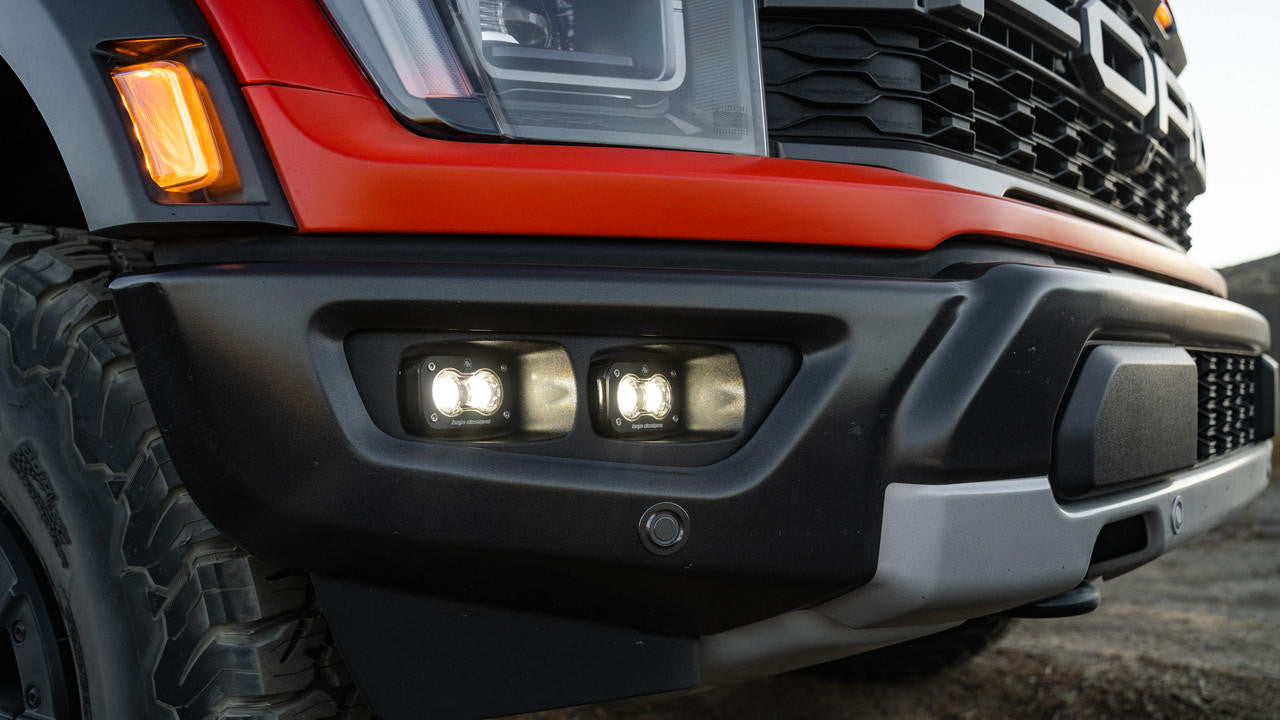 Baja Designs 2021+ Ford F-150 Raptor & 2022+ Bronco Raptor S2 SAE Dual Fog Pocket Kit - Apollo Off-Road