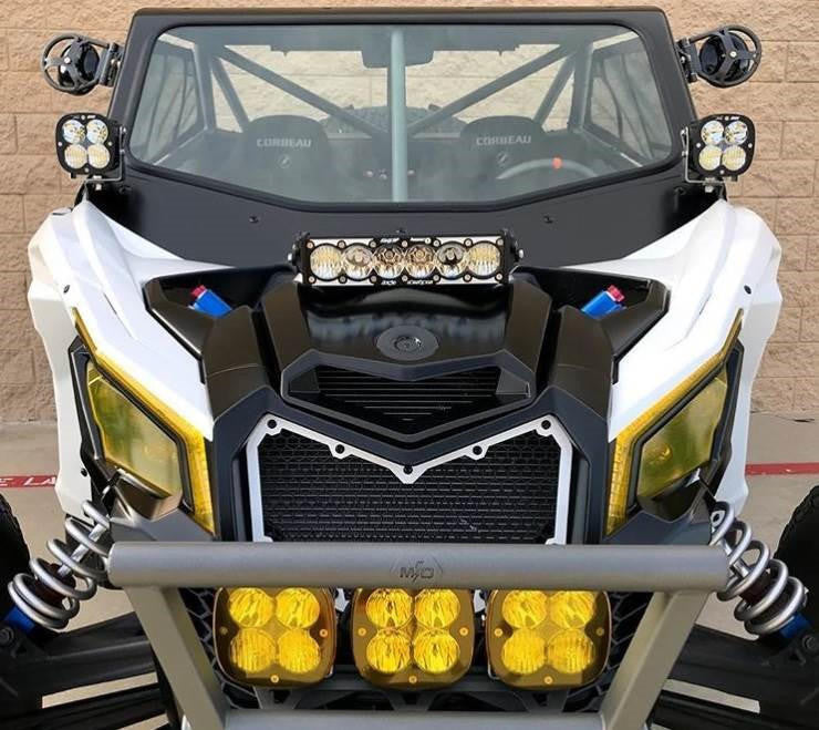 Baja Designs Can-Am OnX6+ LED-Laser Hybrid 10 Inch Shock Mount Light Bar Kit - Can-Am 2017-21 Maverick X3 - Apollo Off-Road