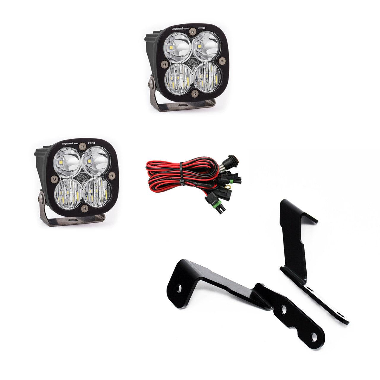 Baja Designs Chevy-GMC Squadron Pro A-Pillar Light Kit - Chevy-GMC 2007-13 Avalanche, Silverado-Sierra 1500-2500HD-3500HD - Apollo Off-Road