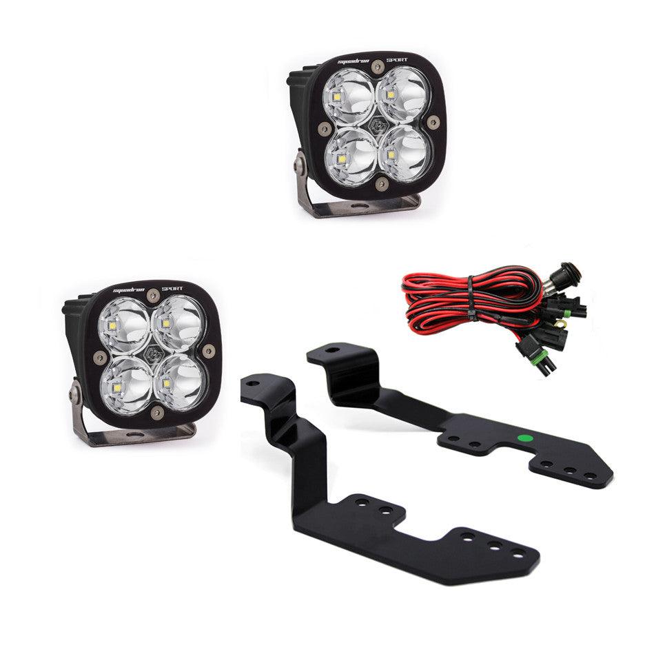 Baja Designs Chevy-GMC Squadron Sport A-Pillar Light Kit - Chevy-GMC 2014-18 Silverado-Sierra 1500, 2015-19 Colorado-Canyon - Apollo Off-Road