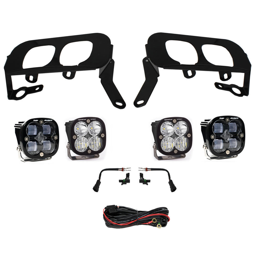 Baja Designs Chevy-GMC Squadron Sport-SAE "Street Legal" Clear Dual Fog Pocket Light Kit - Chevy-GMC 2014-15 Silverado-Sierra 1500 - Apollo Off-Road