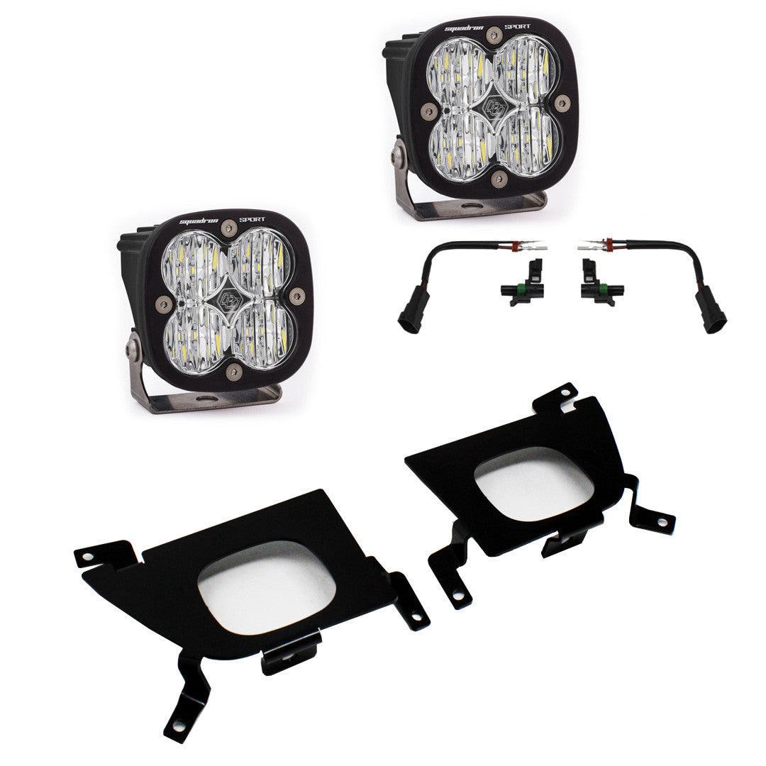 Baja Designs Chevy Squadron Sport Clear Fog Pocket Light Kit - Chevy 2019-22 Silverado 1500, 2020-22 2500HD-3500HD - Apollo Off-Road