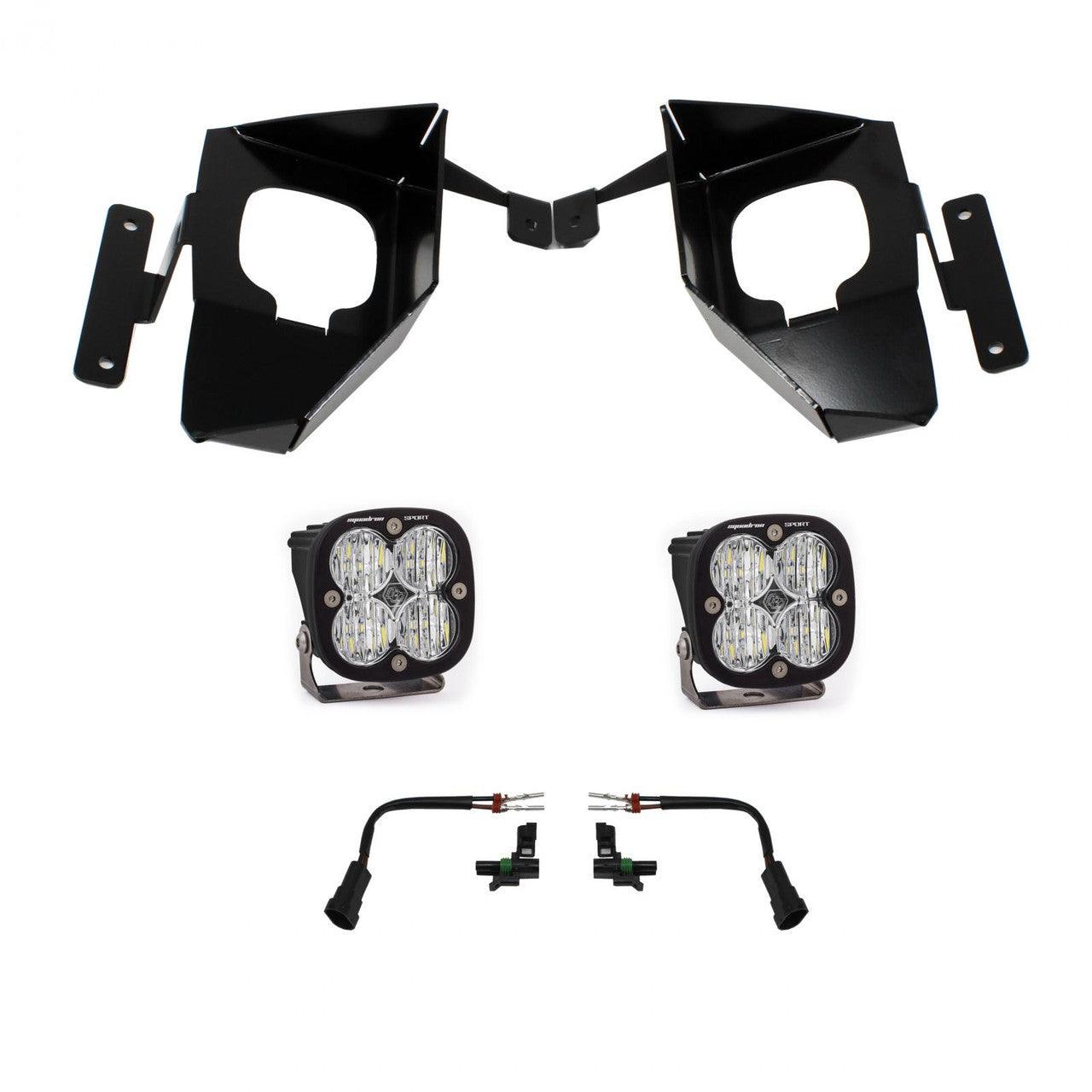 Baja Designs Chevy Squadron Sport W-C Clear Fog Pocket Light Kit - Chevy 2016-18 Silverado 1500 - Apollo Off-Road