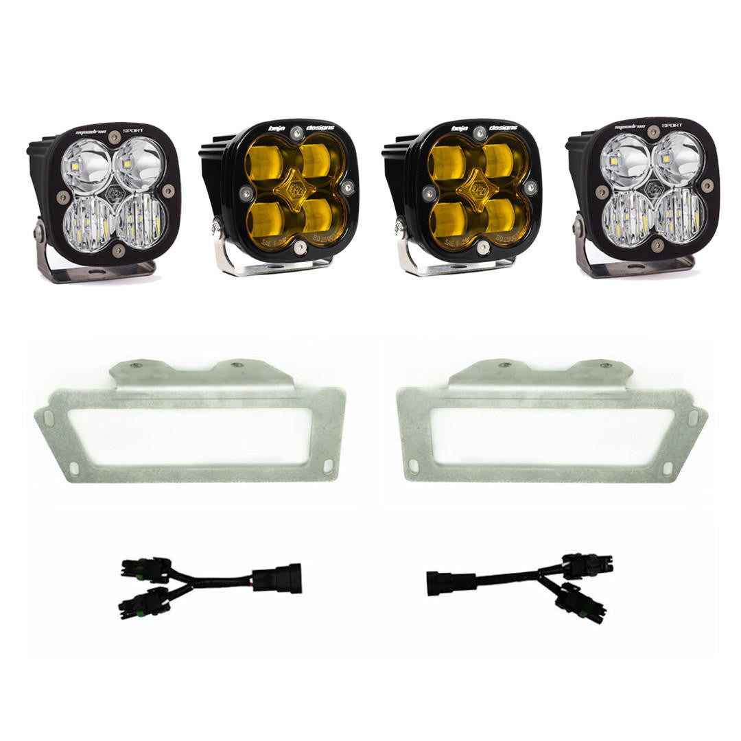 Baja Designs Dodge-Ram Squadron SAE "Street Legal" Fog Pocket Light Kit - Dodge 2009-10 Ram 1500, Ram 2011-12 1500, 2010-18 2500-3500 - Apollo Off-Road