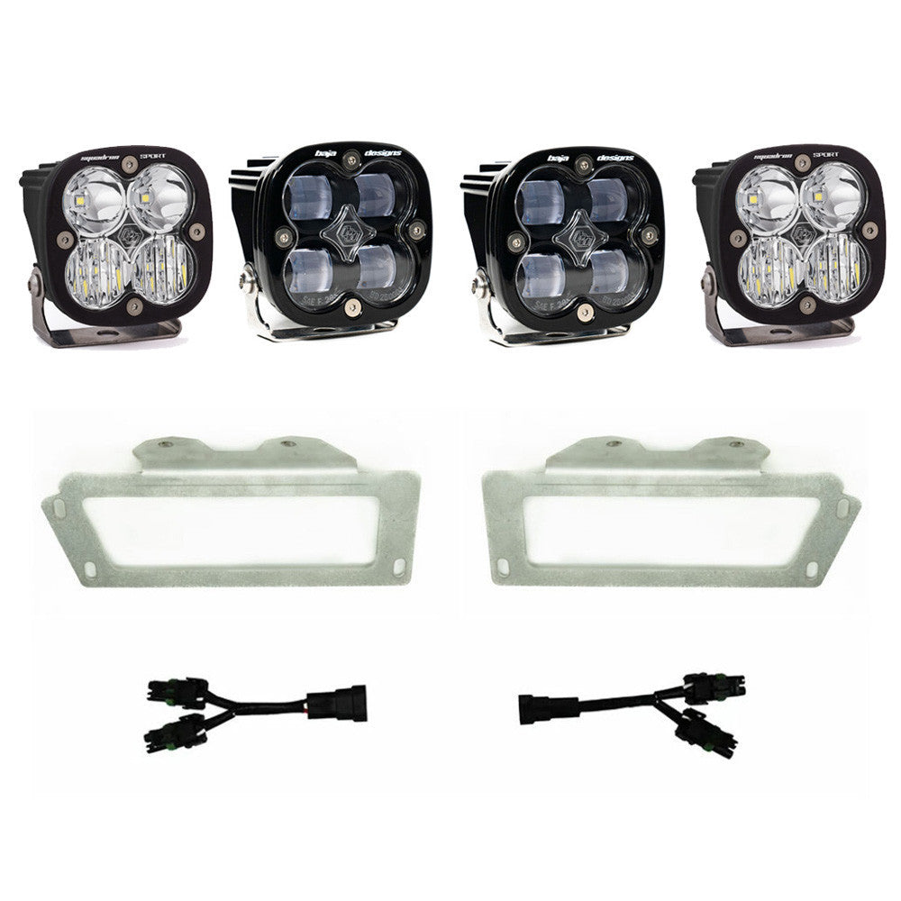 Baja Designs Dodge-Ram Squadron SAE "Street Legal" Fog Pocket Light Kit - Dodge 2009-10 Ram 1500, Ram 2011-12 1500, 2010-18 2500-3500 - Apollo Off-Road