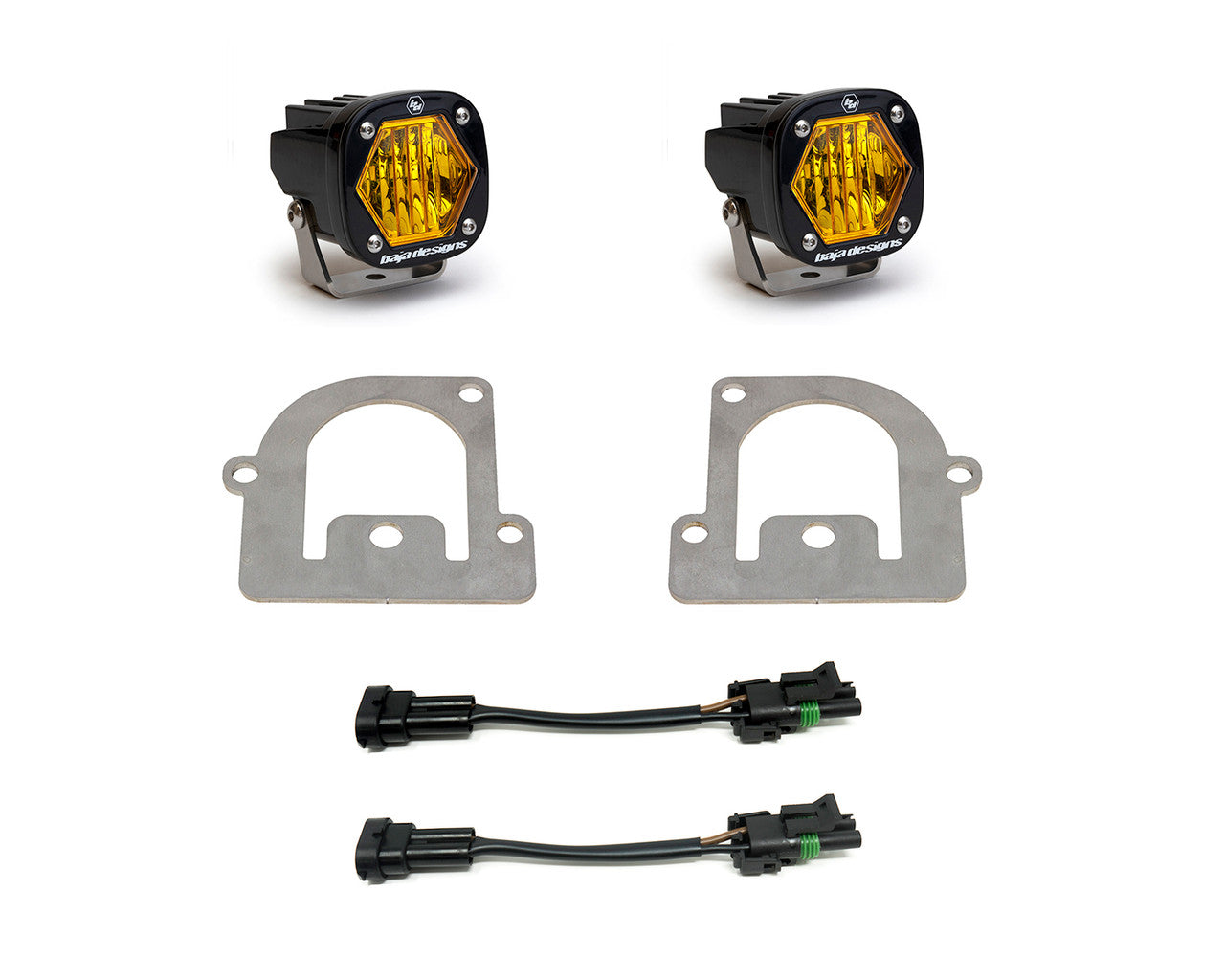 Baja Designs Ford S1 Amber Fog Pocket Light Kit- Ford 2021-22 Bronco Sport - Apollo Off-Road