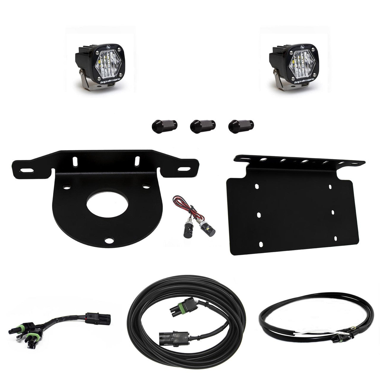 Baja Designs Ford S1 Sport w-Upfitter Dual Reverse Light Kit w-Lic Bracket - Ford 2021-22 Bronco - Apollo Off-Road