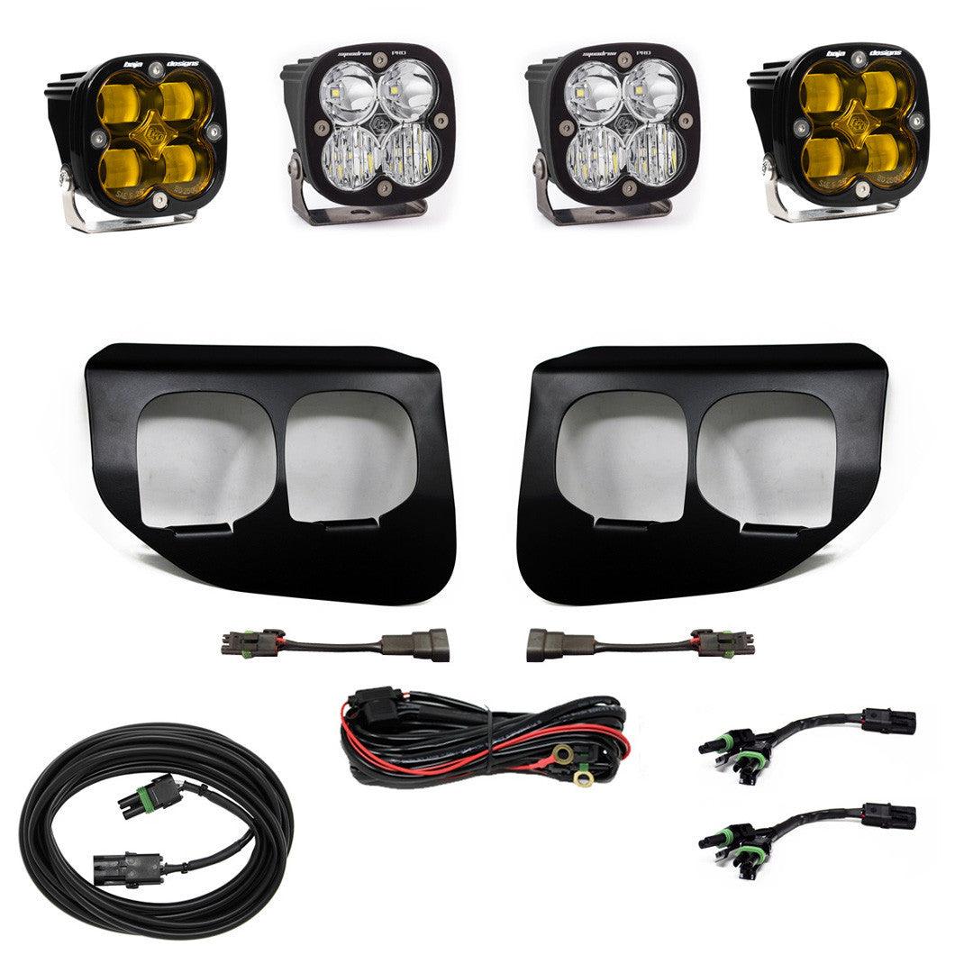 Baja Designs Ford Squadron SAE-Pro Amber Fog Pocket Light Kit - Ford 2020-22 F-250-350 Super Duty - Apollo Off-Road