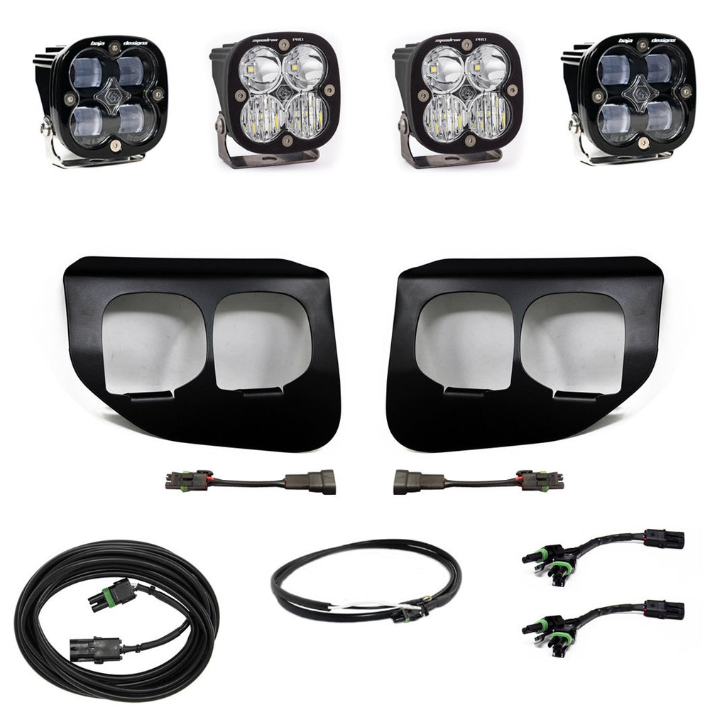 Baja Designs Ford Squadron SAE-Pro Clear w-Upfitter Fog Pocket Light Kit - Ford 2020-22 F-250-350 Super Duty - Apollo Off-Road