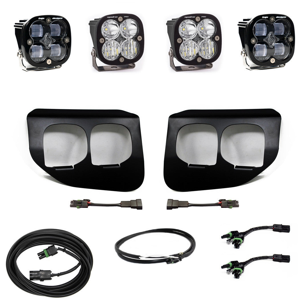 Baja Designs Ford Squadron SAE-Pro Clear w-Upfitter Fog Pocket Light Kit - Ford 2020-22 F-250-350 Super Duty - Apollo Off-Road