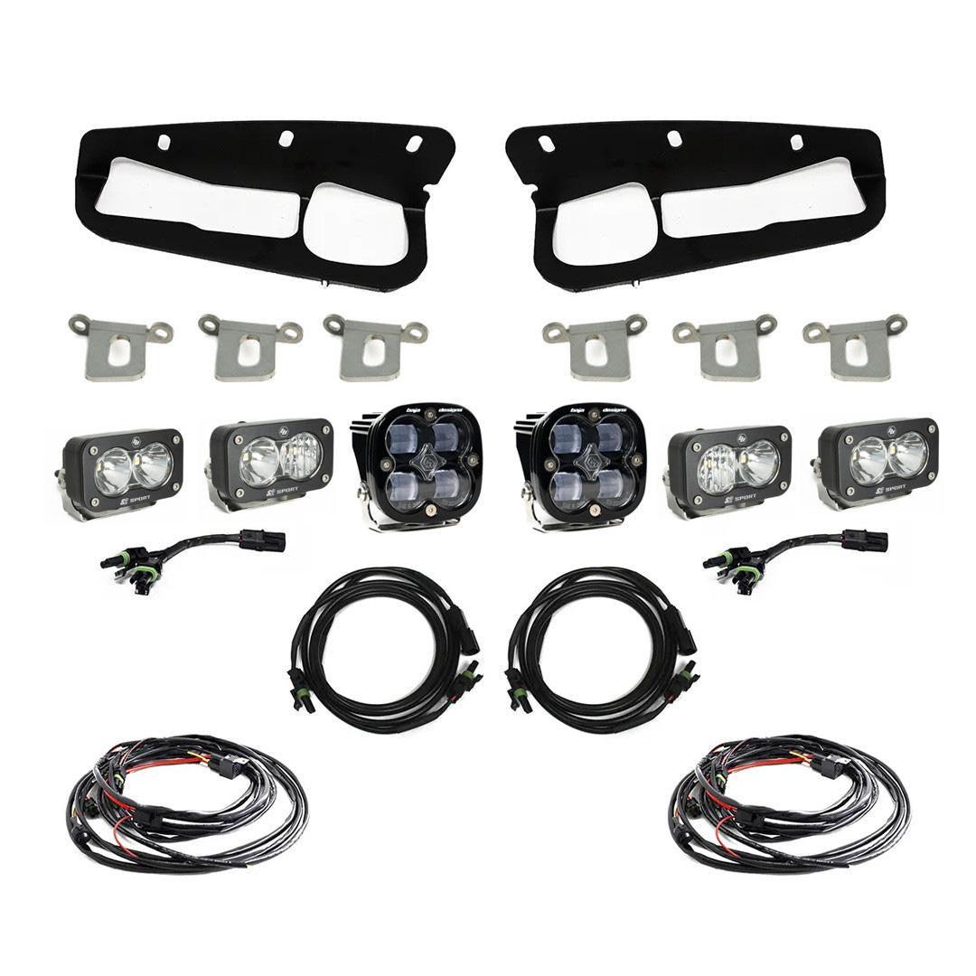 Baja Designs Ford Squadron SAE-S2 Clear Sport Fog Pocket Light Kit - Ford 2021-22 Bronco - Apollo Off-Road