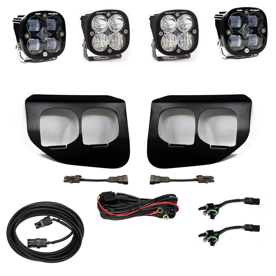 Baja Designs Ford Squadron SAE-Sport Clear Fog Pocket Light Kit - Ford 2020-22 F-250-350 Super Duty - Apollo Off-Road