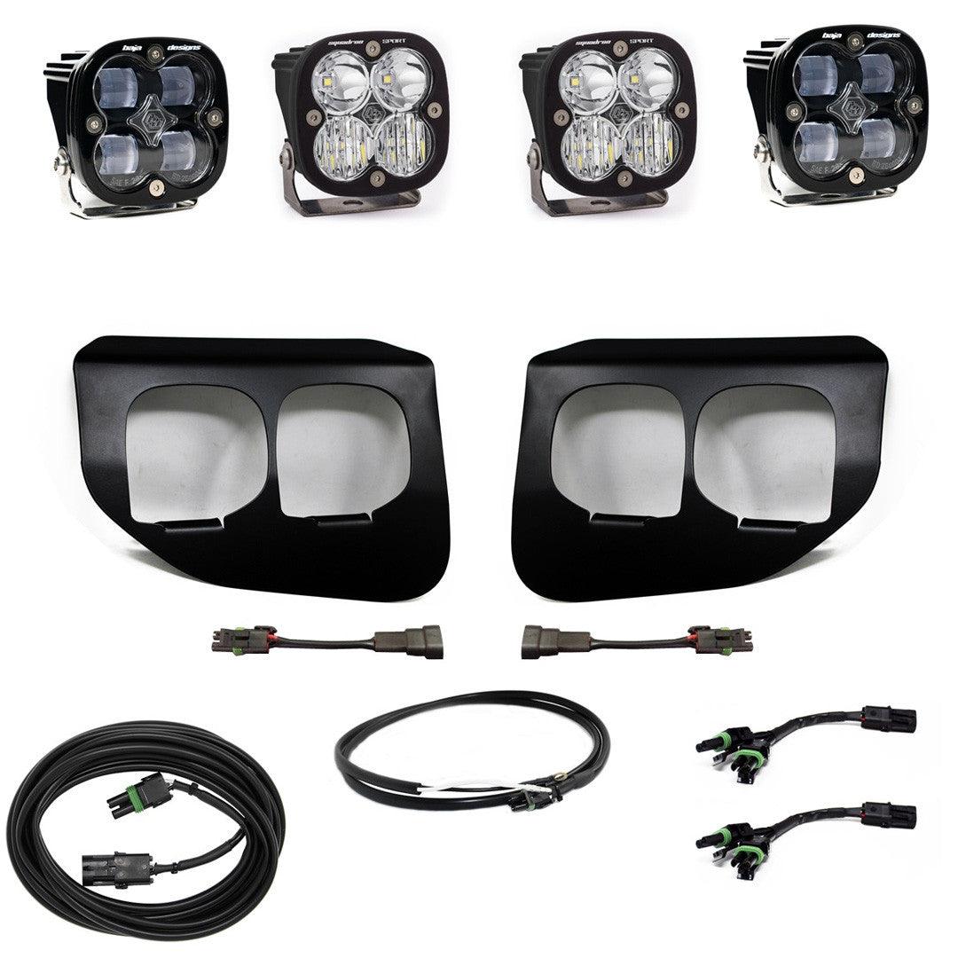Baja Designs Ford Squadron SAE-Sport Clear w-Upfitter Fog Pocket Light Kit - Ford 2020-22 F-250-350 Super Duty - Apollo Off-Road