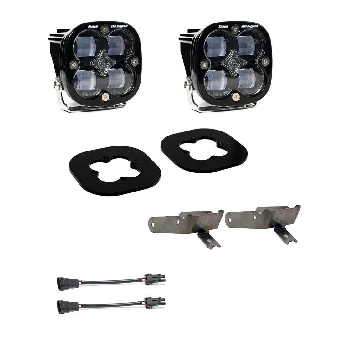 Baja Designs Ford Squadron SAE "Street Legal" Clear Fog Pocket Light Kit - Ford 2011-16 F-250-350 Super Duty - Apollo Off-Road