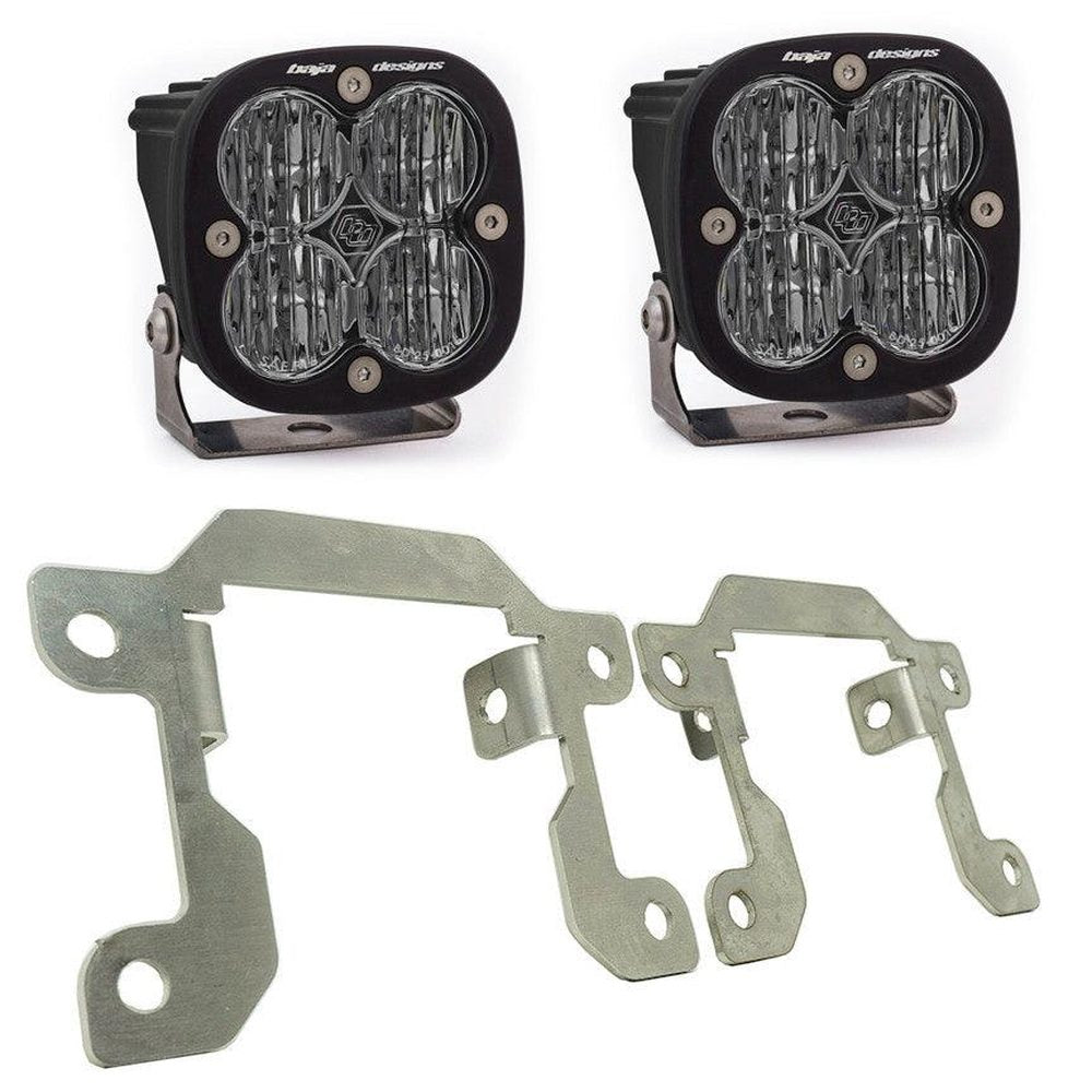 Baja Designs Ford Squadron SAE "Street Legal" Fog Pocket Light Kit - Ford 2019-22 Ranger, 2021-22 Bronco w- OE Plastic Bumper - Apollo Off-Road
