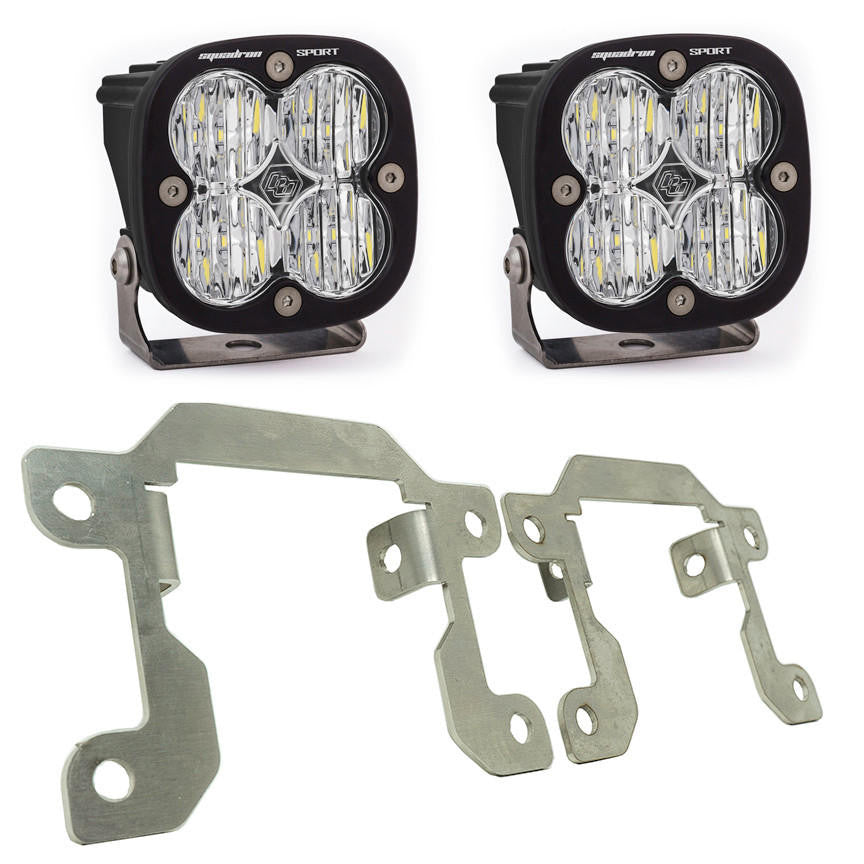 Baja Designs Ford Squadron Sport Fog Pocket Light Kit - Ford 2019-22 Ranger, 2021-22 Bronco w- OE Plastic Bumper - Apollo Off-Road