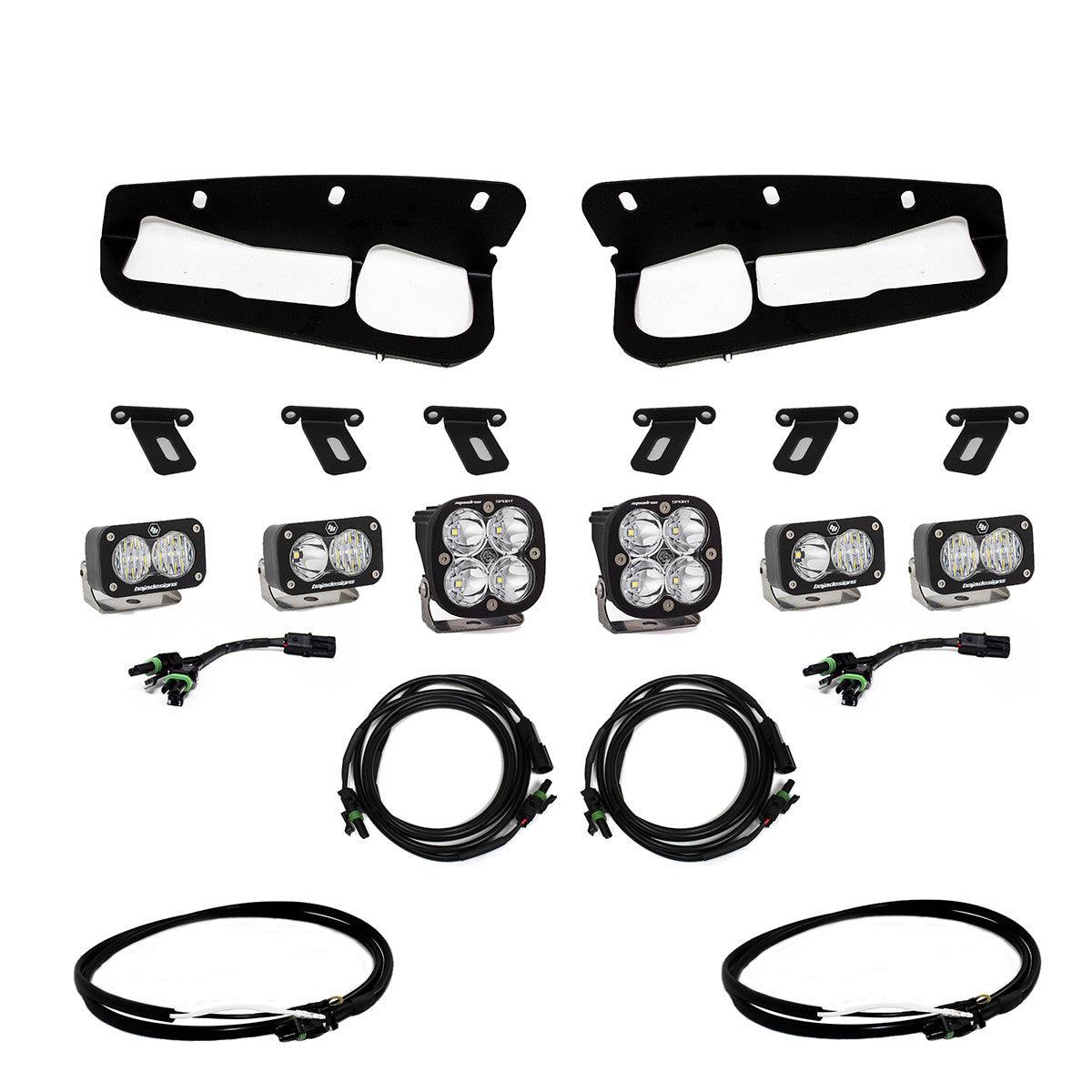 Baja Designs Ford Squadron Sport-S2 Sport w-Upfitter Fog Pocket Light Kit - Ford 2021-22 Bronco - Apollo Off-Road