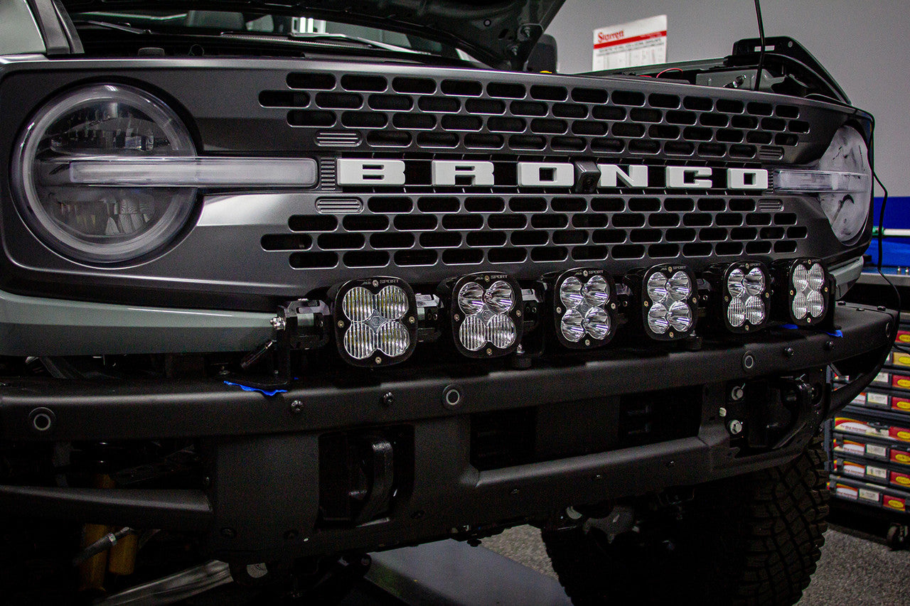 Baja Designs Ford XL-Linkable 6-Lights w-Upfitter Bumper Light Kit - Ford 2021-22 Bronco w- OE Plastic Bumper - Apollo Off-Road
