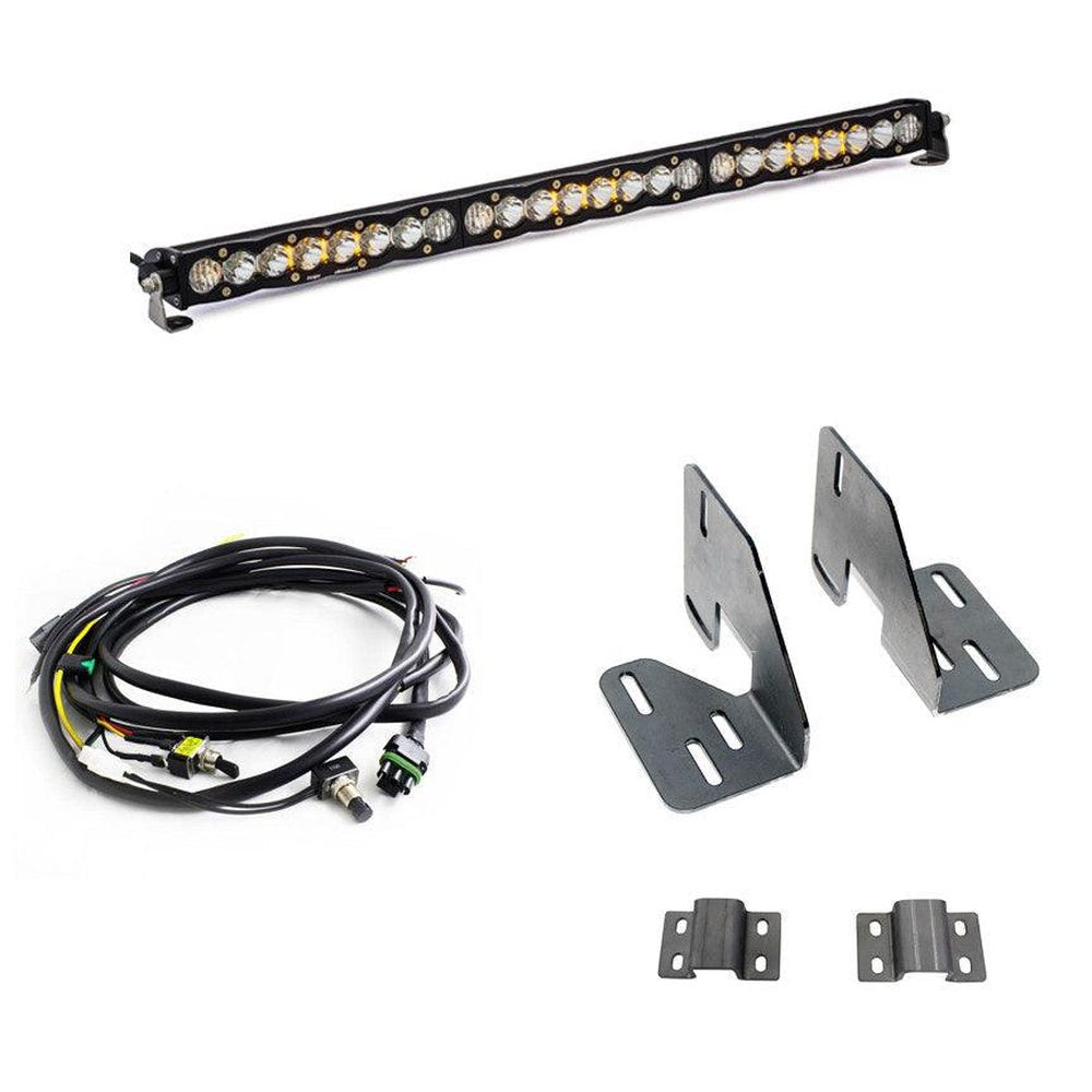 Baja Designs GMC S8 30 Inch Grille Light Bar Kit - GMC 2018-19 Sierra 2500HD-3500HD - Apollo Off-Road